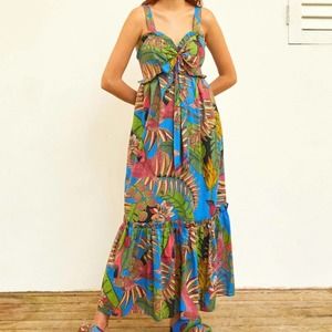 NWT Farm rio Totally Tuiuiu Halter Maxi Dress